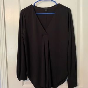 Anne Taylor Black Long-sleeve Blouse